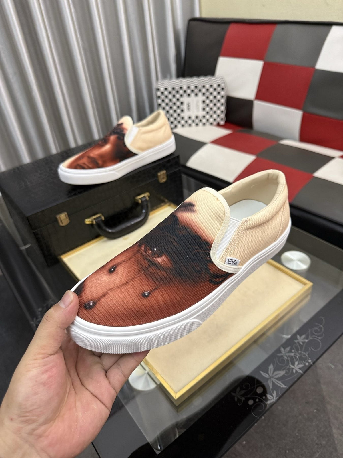 Vans Graphic Slip-On Sneakers — front
