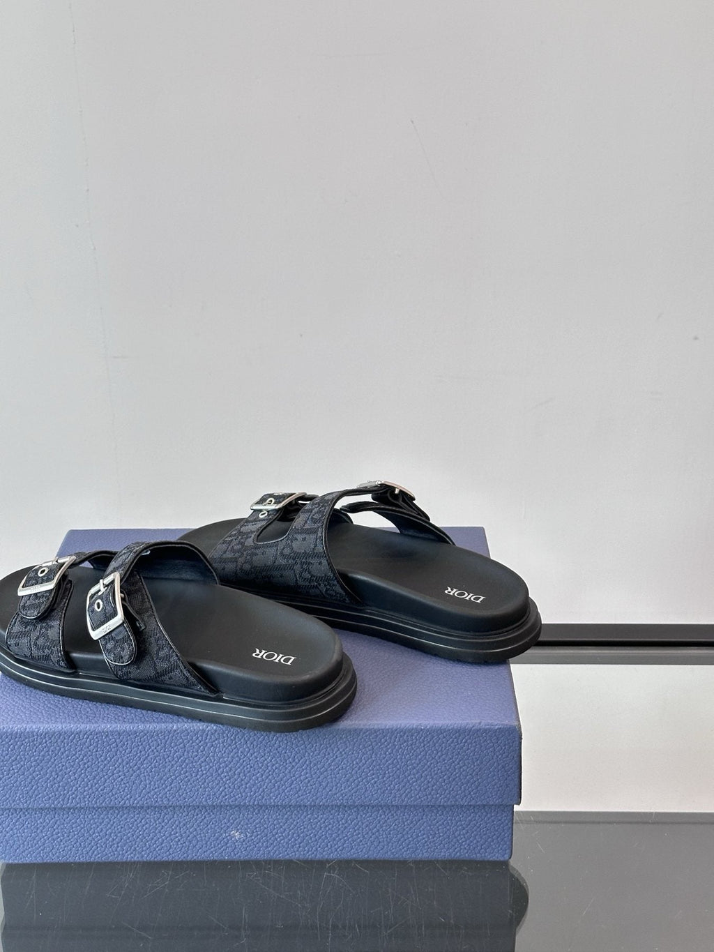 Dior Buckle Strap Slide Sandals — side
