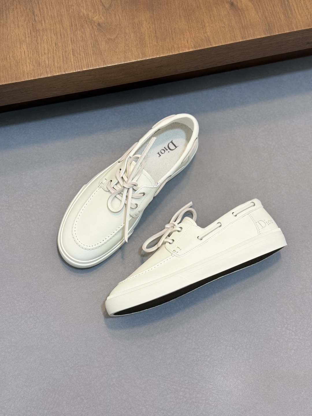 Dior Contrast-Trim Lace-Up Casual Shoes — front